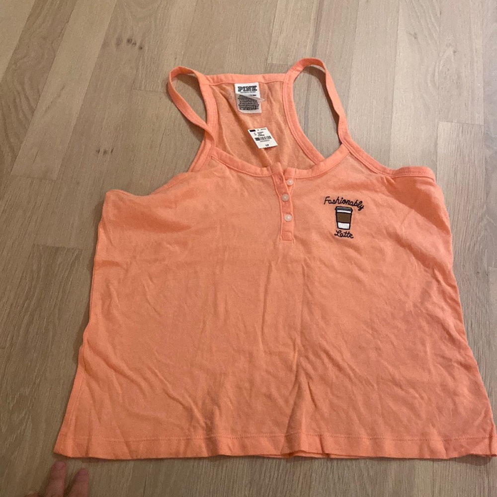 Victoria Secret PINK Fashionable Latte Tank NWT S